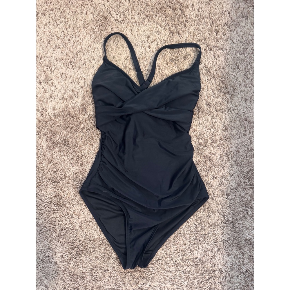 B2prity Women's Swimsuit Black One-Piece Bathing Suit Size Small Tummy Control
